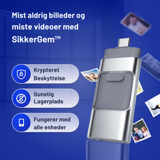 SikkerGem™ - Fordi dine minder fortjener at blive bevaret