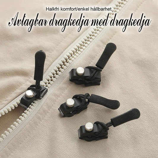 Aftagelig lynlås (6 stk.)